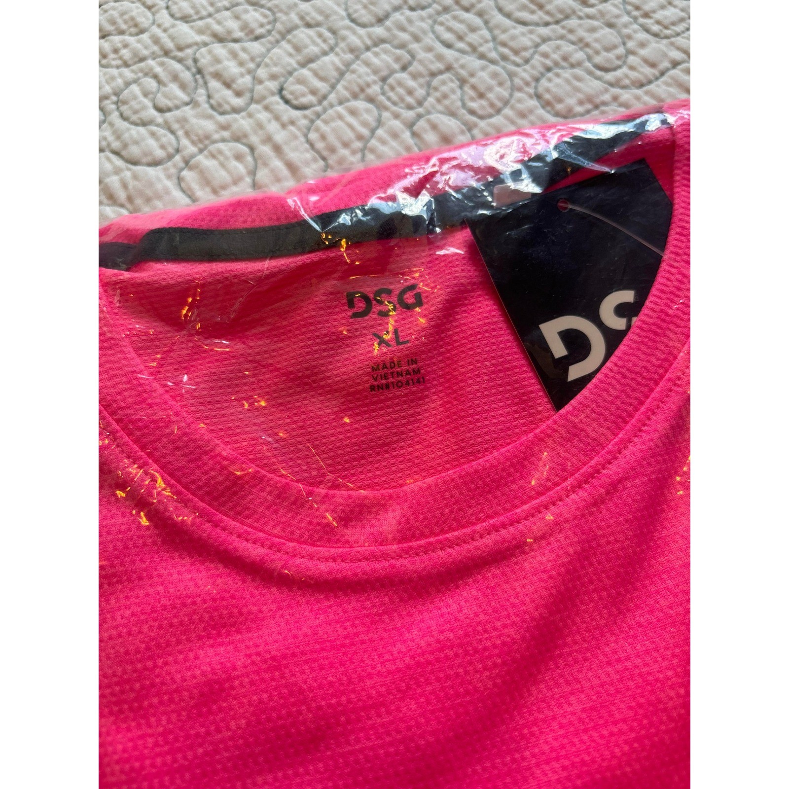 DSG Mens Movement Tee XL Pink Heather Moisture Wicking Training Shirt gallery
