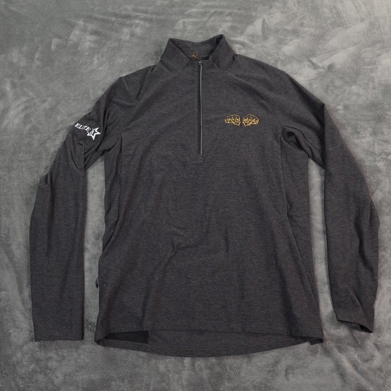 Lululemon Surge Pullover Mens Gray Half-Zip Elite 8 Self Made Fists Workout gallery