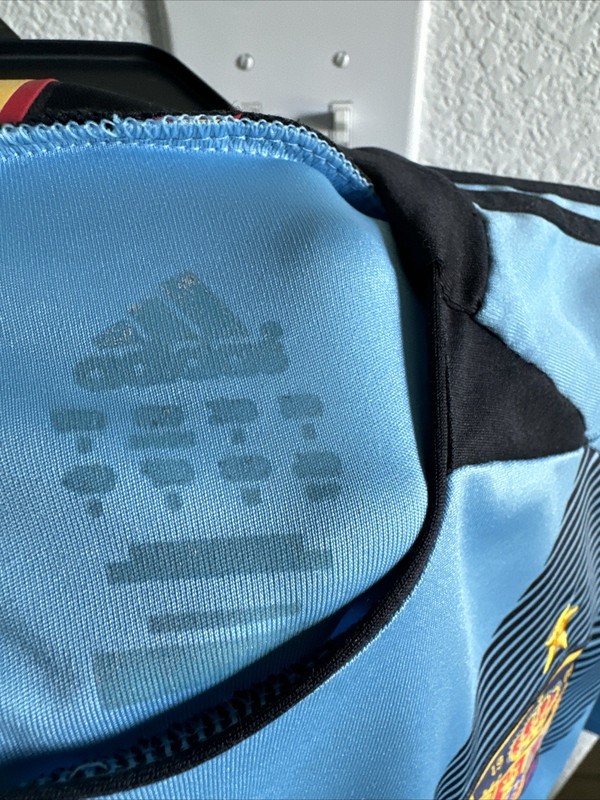 Adidas Climacool Soccer Jersey Mens Small Blue 2012-2013 Spain Away UEFA Euro gallery