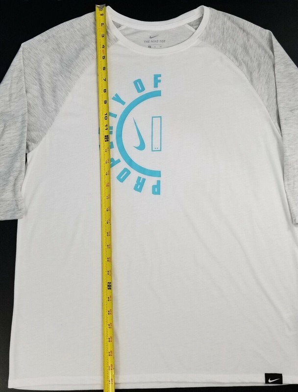 XLARGE 🔥Nike Men's Dry 3/4 Raglan Sleeve Tee Basketball Shirt White 883345-100 gallery