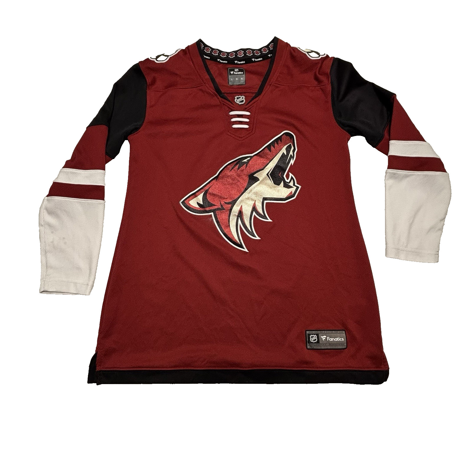 2 SMALL STAINS Arizona Coyotes Fanatics NHL Hockey Home Jersey Youth Kids L gallery