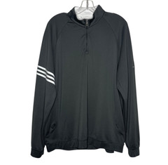 Adidas Golf Climalite 1/4 Zip Pullover Mens Large Gray Long Sleeve Athletic Top