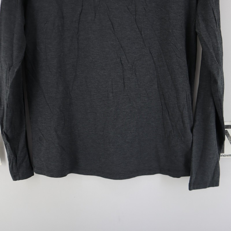 Lululemon Mens Large 5 Year Basic Henley Long Sleeve Shirt Heathered Dark Gray gallery
