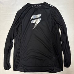Shift MX Jersey Mens Large Black Silver Motocross Long Sleeve Biker Shirt Racing