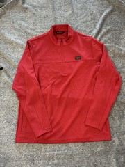 Travis Mathew Quarter Zip Pullover Men XL Coveside Red Performance Stretch Golf