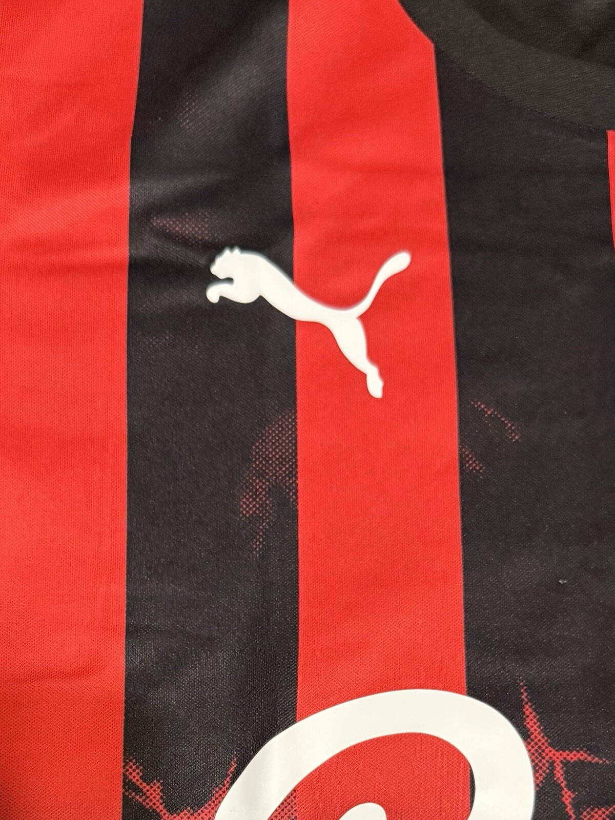 Puma Acid Bleach Black/Red Soccer Jersey TL44107 Men’s Sz: Small gallery