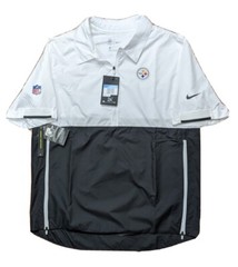 Nike NFL Pittsburgh Steelers Lightweight SS Coaches Shirt Jacket Men Medium NKCB