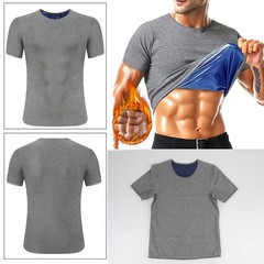 Sauna Sweat Shirt Men Compression Shirt Weight Loss Body Shaper Workout Sports