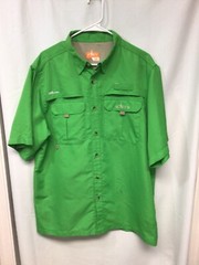Habit Green Large Short Sleeve 360 degree venting UV Protect Activewear B17