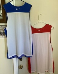 Nike Mens Basketball Tanks Blue White, Red White XL