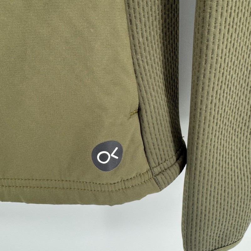 OUTERKNOWN Active Warm Up Quarter Zip Pullover Jacket Men's SMALL Olive Green gallery