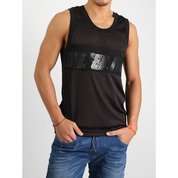 Diesel T-Lugo Men's Designer Luxury Mesh Jersey Tank Top 2 Colors gallery