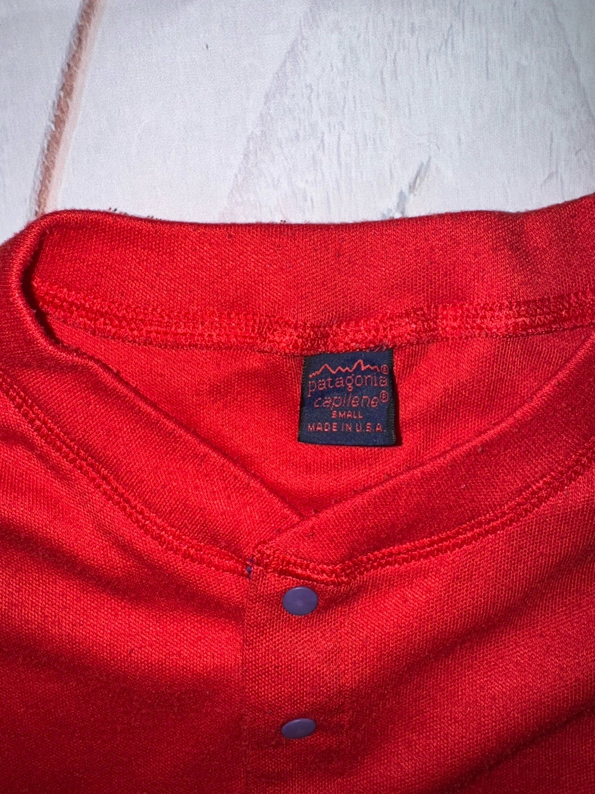 Vintage Patagonia Capilene Mens Base Layer Top Size Small Bottom Size Medium Red gallery
