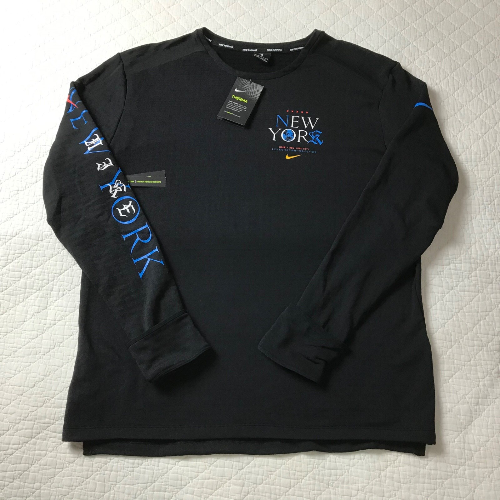 Nike Therma Sphere Running Shirt Men’s Element 3.0 NYC Top SZ XL CQ7820-010 NWT gallery