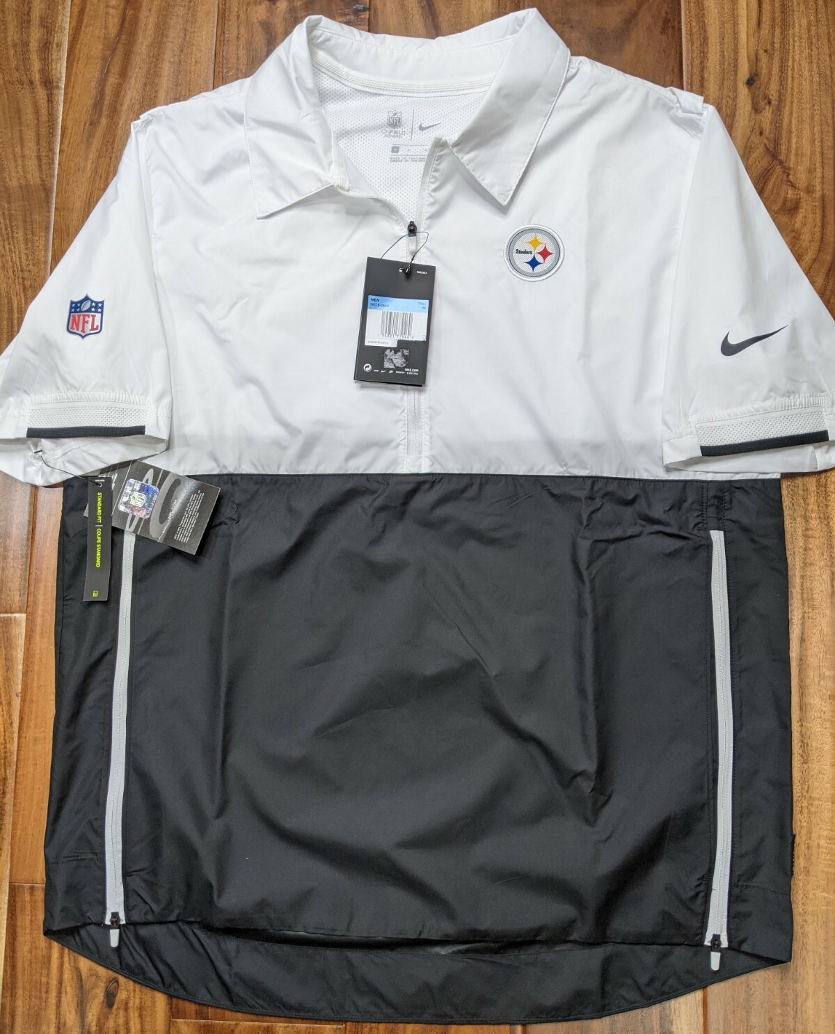 Nike NFL Pittsburgh Steelers Lightweight SS Coaches Shirt Jacket Men Medium NKCB gallery