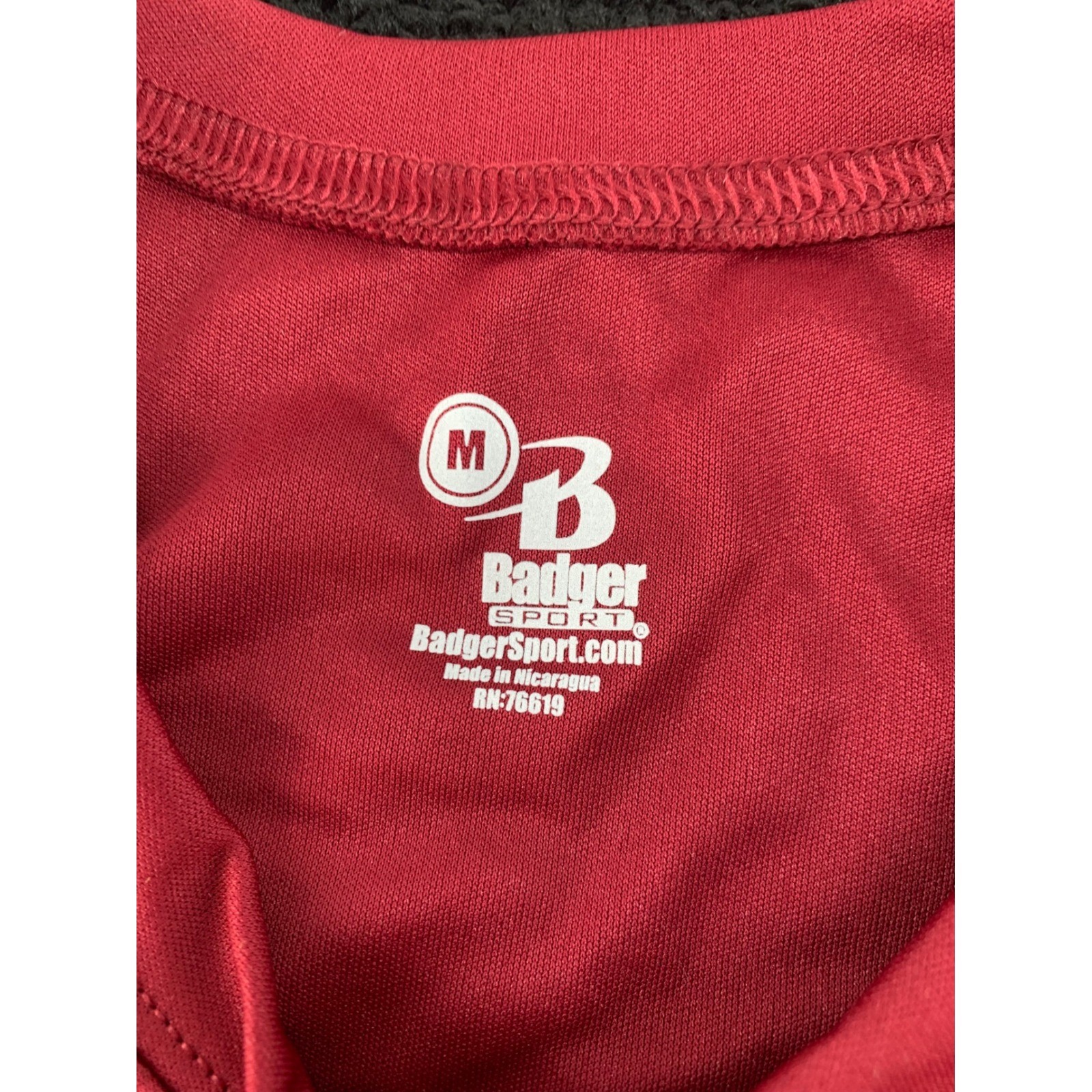 Badger Sport Red Short Sleeve Athletic T Shirt Mens Medium Polyester gallery