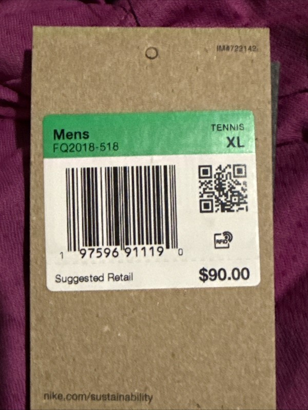 Nike Court Dri-FIT Slam Tennis T-Shirt Fuchsia FQ2018-518 Men’s Size XL gallery