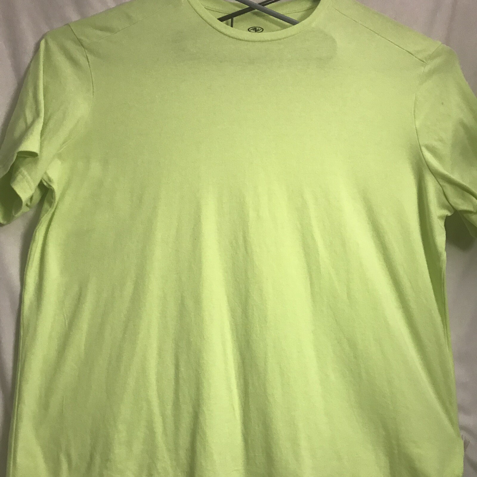 Athletic Works Men's XL DriWorks Quick Dry Fluorescent Yellow Neon T Shirt gallery