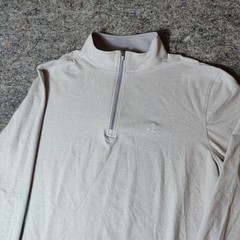 Rhoback Mens Performance Q-Zip Pullover Light Gray Heather Size Medium Golf