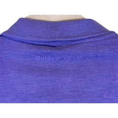 Outdoor Voices Birdie Long Sleeve Polo Stretch Recycled-Piqué In Color Oceanic
