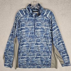 Simms SolarFlex 1/4 Zip Pullover Mens XL Fishing Printed Long Sleeve Mock Neck