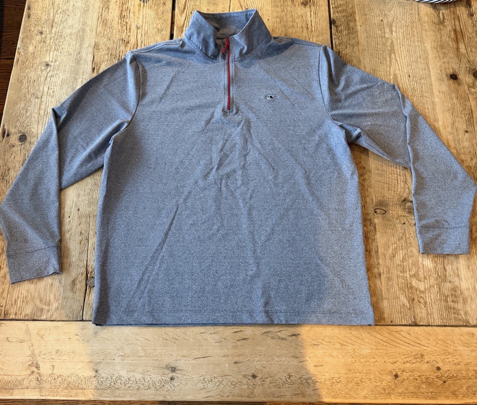 Vineyard Vines Men's Performance Gray Long Sleeve Quarter Zip Size L gallery