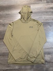KUIU AP Tech Hoodie Shirt Mens XL Blue UPF 50 Hooded Sun Shirt Green B64