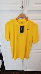 Nike Dri-FIT The Nike Tee Men’s Large Tour Yellow Training Athletic Shirt NWT