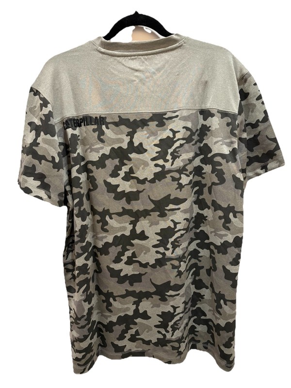 CAT Solar Blocker Plus Men's Camouflage T-Shirt Gray Black L Short Sleeve gallery