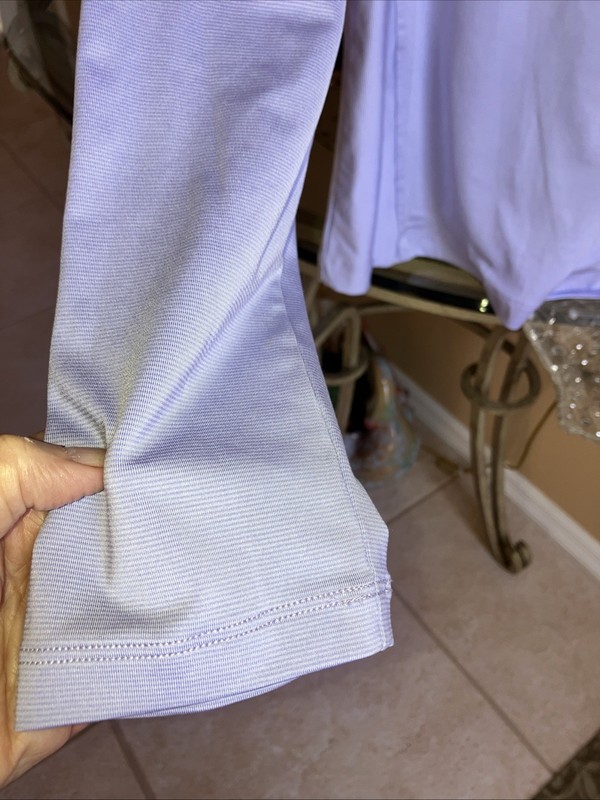 WOMEN’S CUTTER & BUCK DRYTEC UPF 50+ 1/4 ZIP Long Sleeve Shirt Lg. Lavender gallery