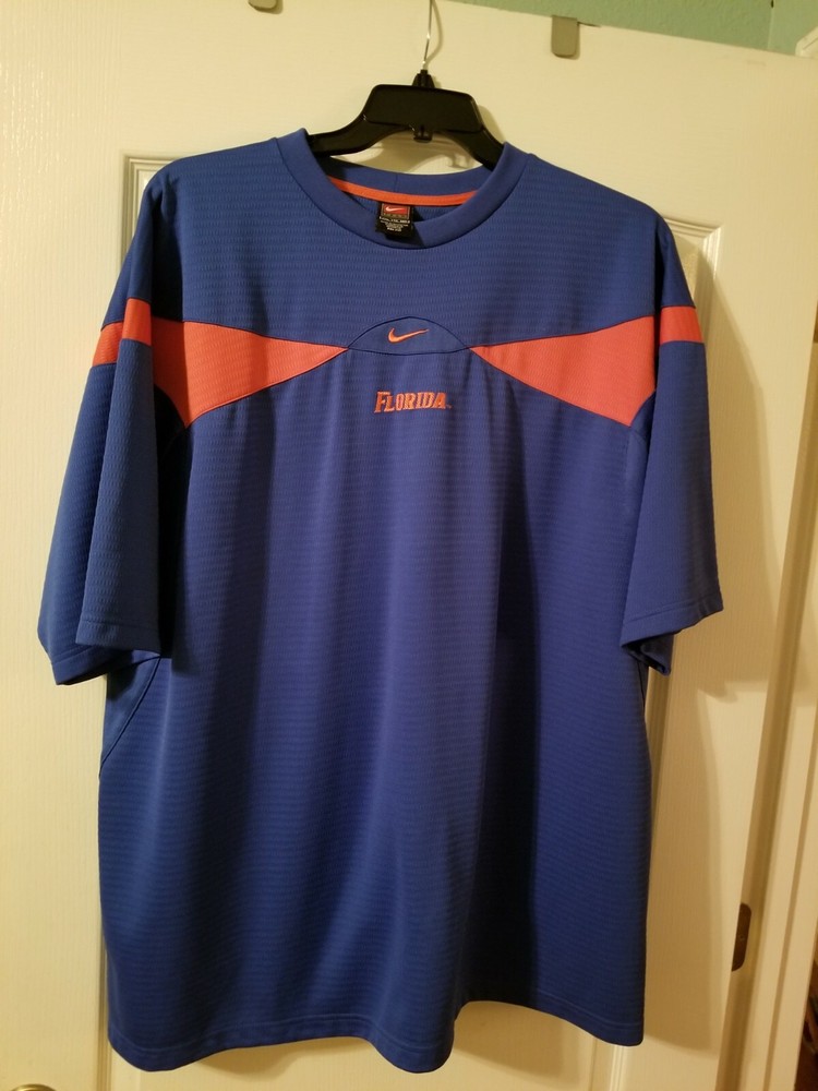 Nike Dri-fit Blue Orange Florida Gators XXL Team Issued Shirt