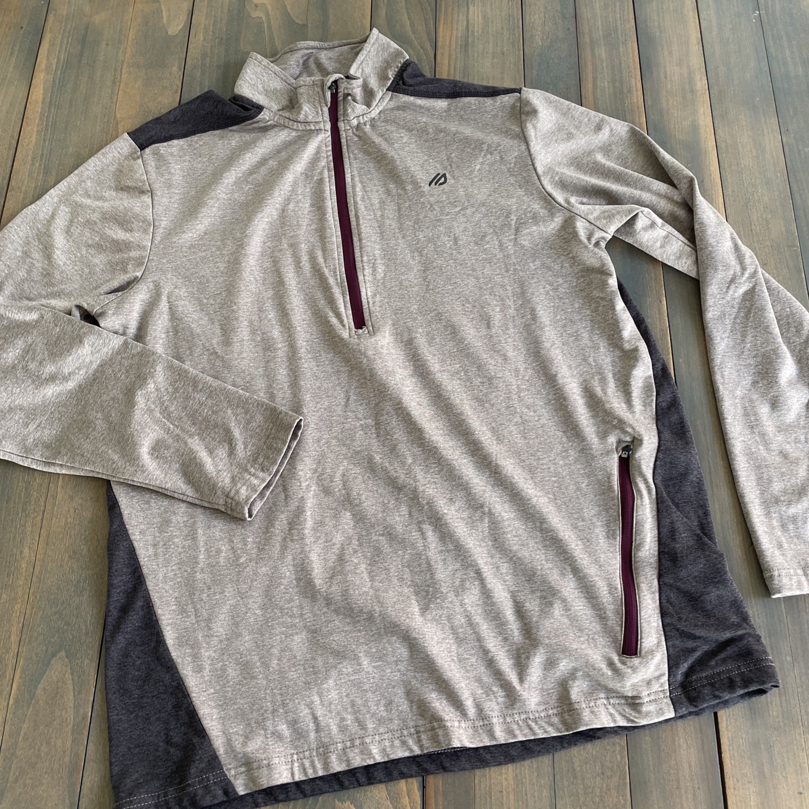 Eddie Bauer 1/2 Zip Pullover Sweatshirt Gray Stretch Freedry Motion Mens M (S8) gallery