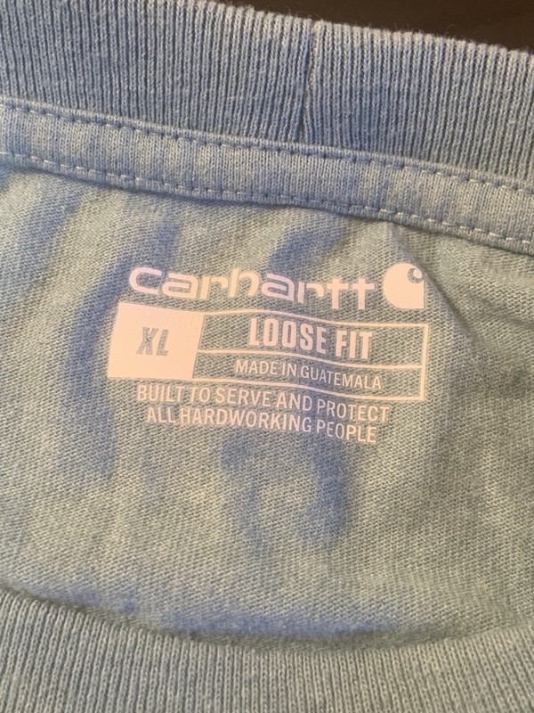 Carhartt Men's T-Shirt Loose Fit Short-Sleeve Pocket Heavyweight blue size XL gallery