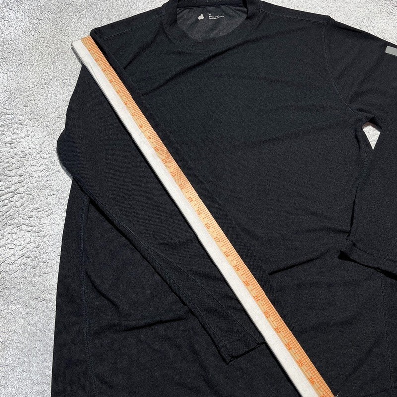 Apple Logo Employee Engineer Shirt Mens Medium Black Long Sleeve Steve Jobs Rare gallery