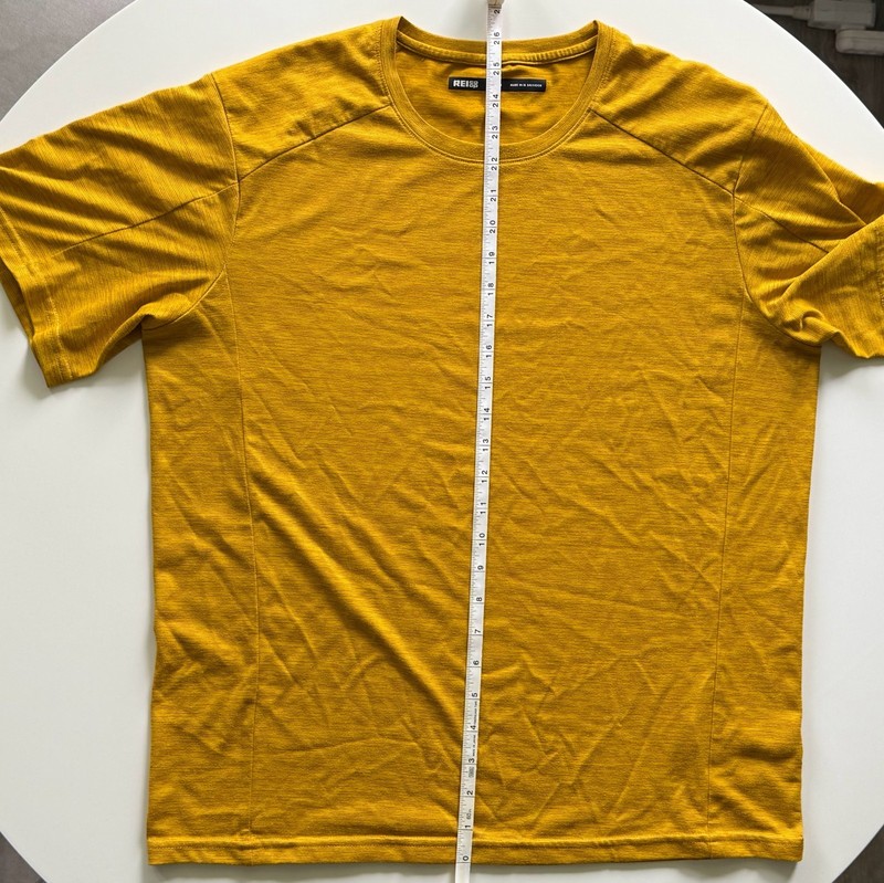 REI Men's Active Pursuits Tech Tee Mustard Gold Size M Hiking Trail Run gallery