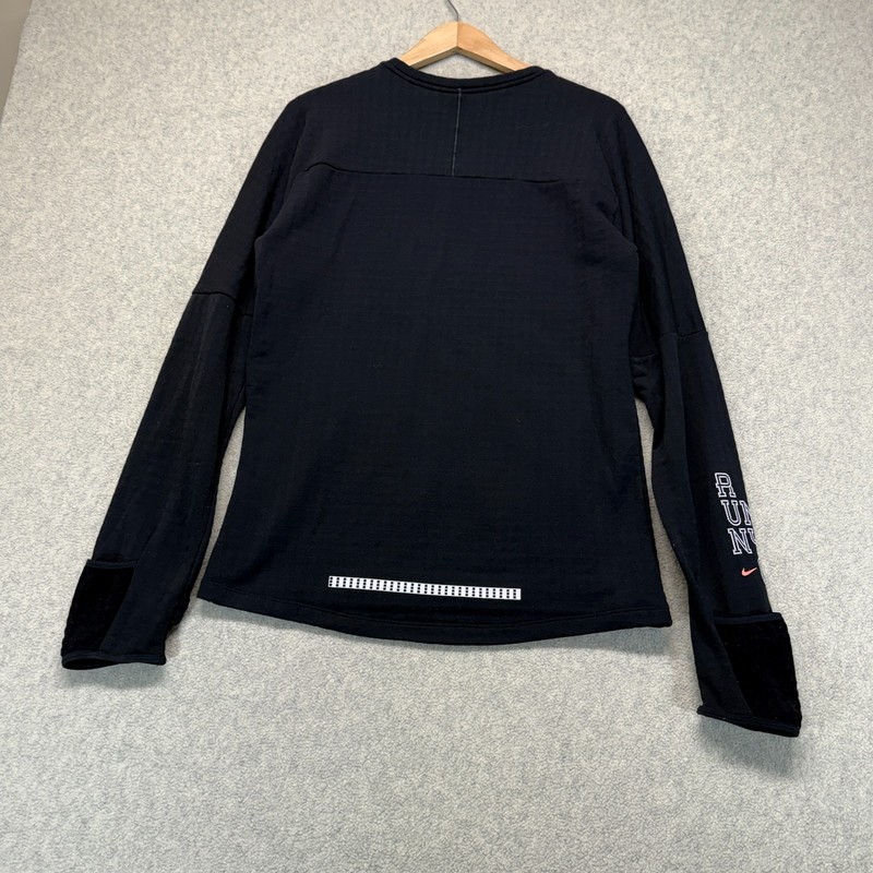 Nike Mens Sphere NYC 2018 Running Tee Black Long Sleeve Swoosh Logo Athletic S gallery