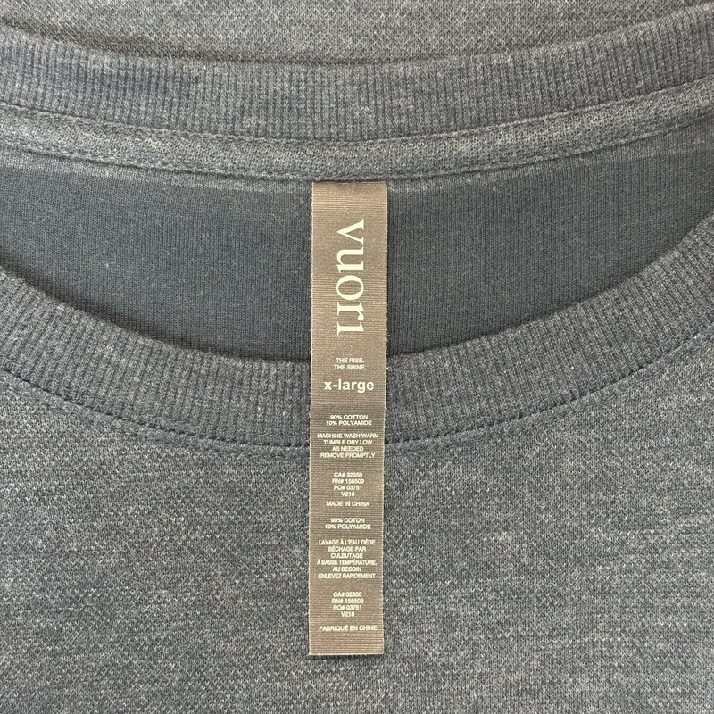 Vuori Jeffreys Pullover Mens XL Heather Blue Long Sleeve Crew Neck Knit Fleece gallery