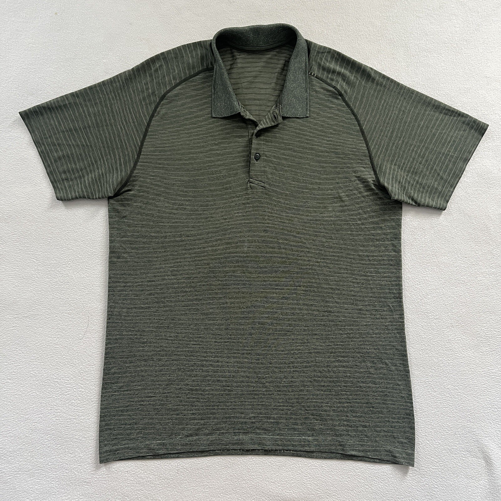 Lululemon Metal Vent Tech Polo 2.0 Wave Fade Rosemary Green Smoked Spruce Top XL gallery