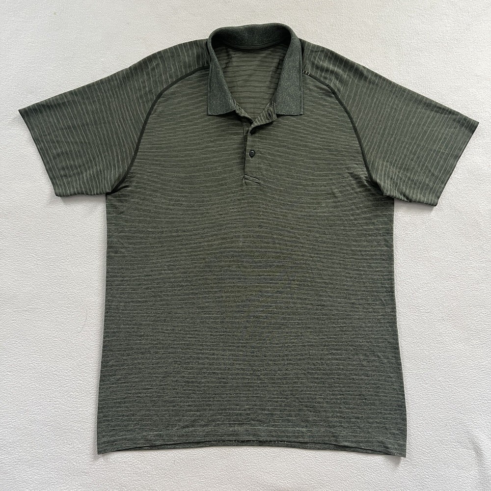 Lululemon Metal Vent Tech Polo 2.0 Wave Fade Rosemary Green Smoked Spruce Top XL