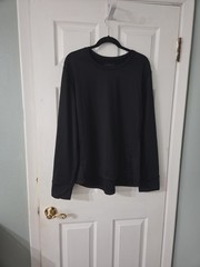 Cuddl Duds Climatecore Black Pullover Shirt. Long Sleeve With Thumb Holes. XXL
