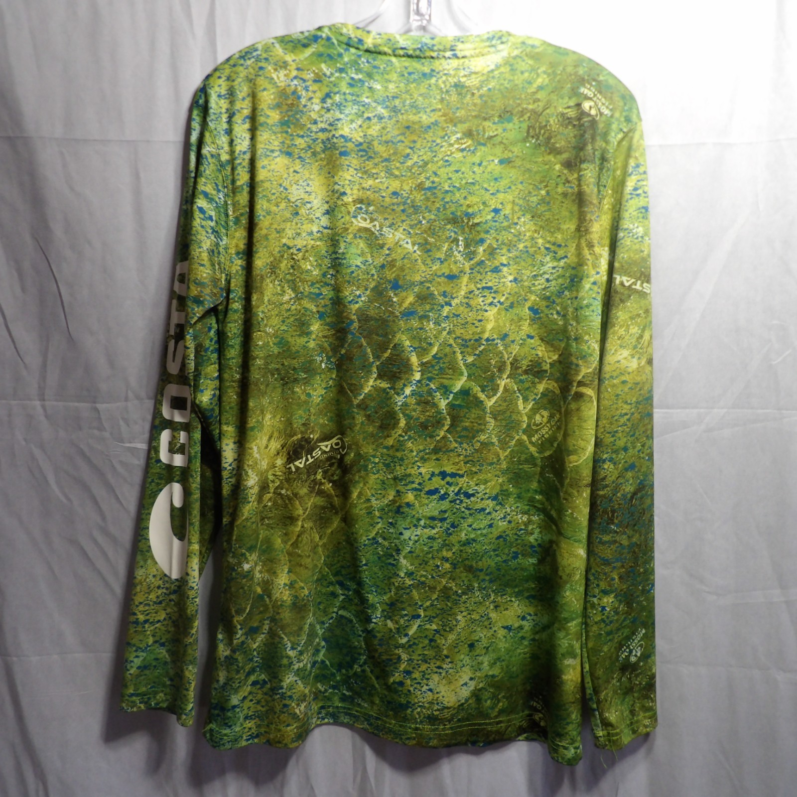 Costa Tech Mossy Oak Elements Fishing Shirt Water Camo Blue Long Sleeve Medium gallery