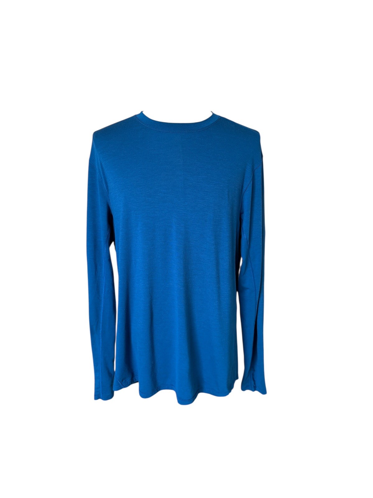 Lululemon Somatic Shirt Mens L Blue Long Sleeve Reflective Line Activewear Run gallery