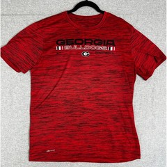 Nike T-Shirt Mens L Red Georgia Bulldogs Football Dri-FIT