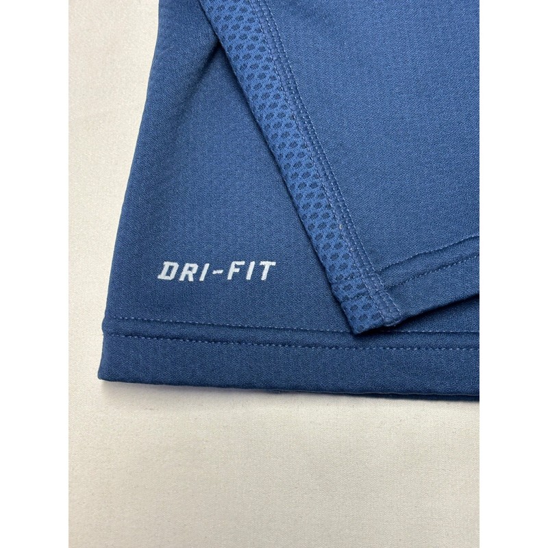 Nike Dri Fit Live Strong Quarter Zip Pullover Sweatshirt XL Navy Yellow Athletic gallery