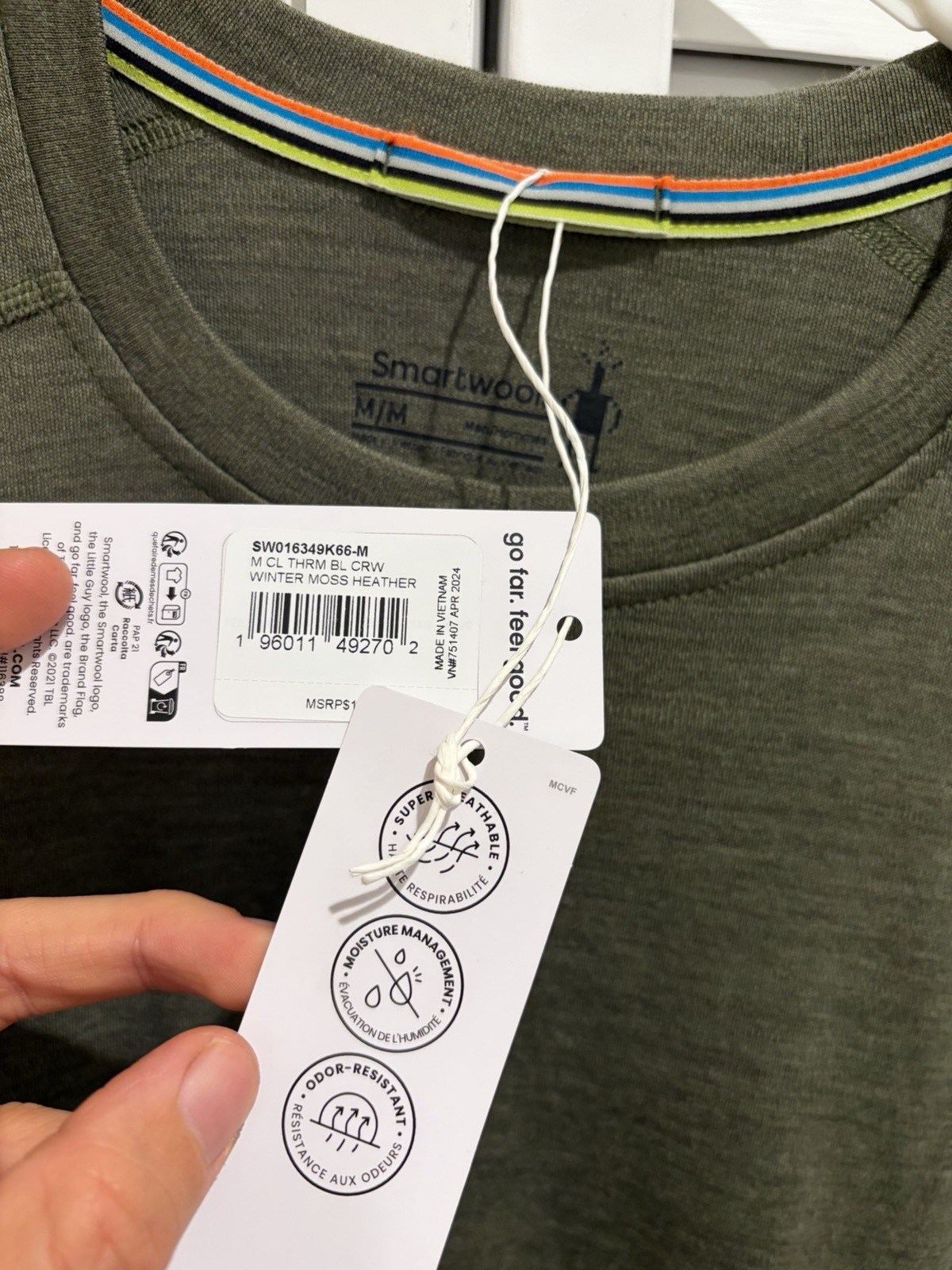 Smartwool Men’s Classic Thermal Merino Base Layer Crew - Size Medium gallery