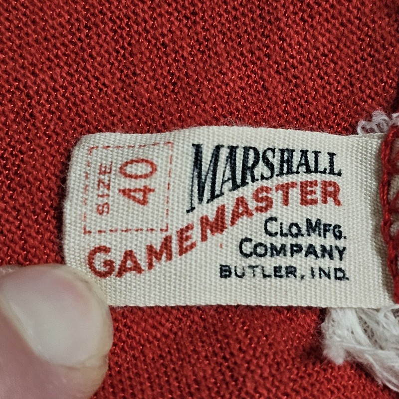 Vtg Marshall Gamemaster FORD Basketball Jersey 50s/60s Sz 40 Red Tank Top gallery
