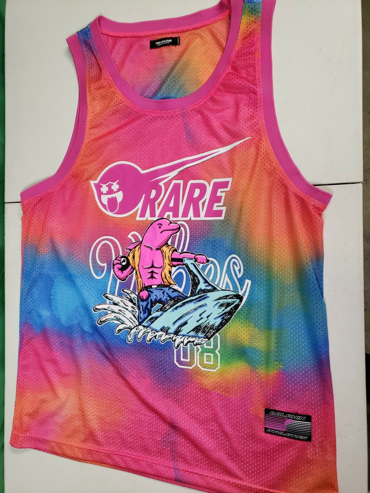 Pink Dolphin Sleeveless Tank RARE 08 Tie Dye XL Young L gallery