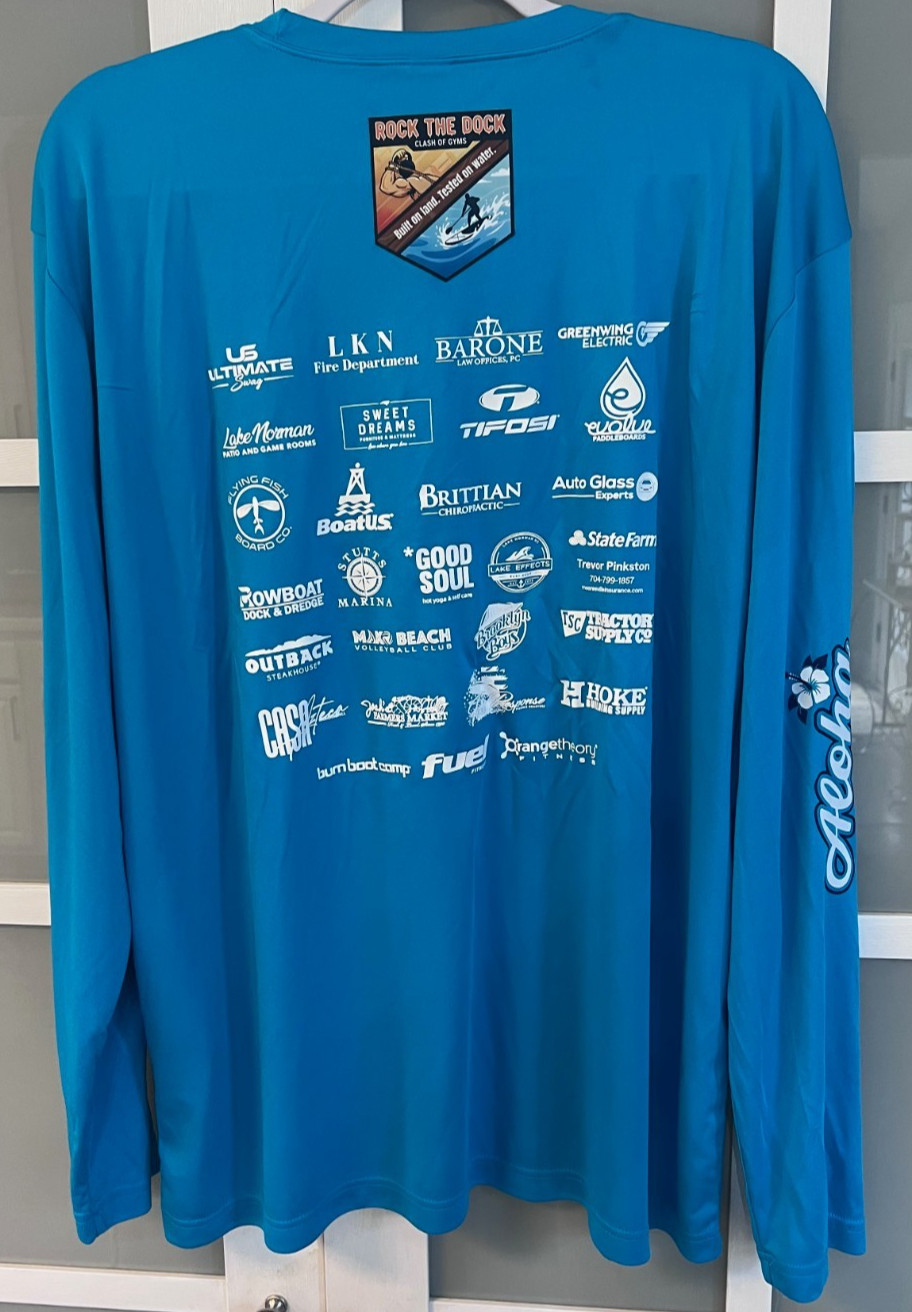 ALOHA 3rd Annual Super Chill Paddle DriFit Cooling Long Sleeve Shirt BLUE 2XL gallery