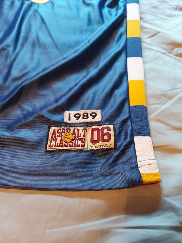 Vintage P. MILLER #6 Asphalt Classic 1989 Jersey 2XL Yellow, White & Blue gallery