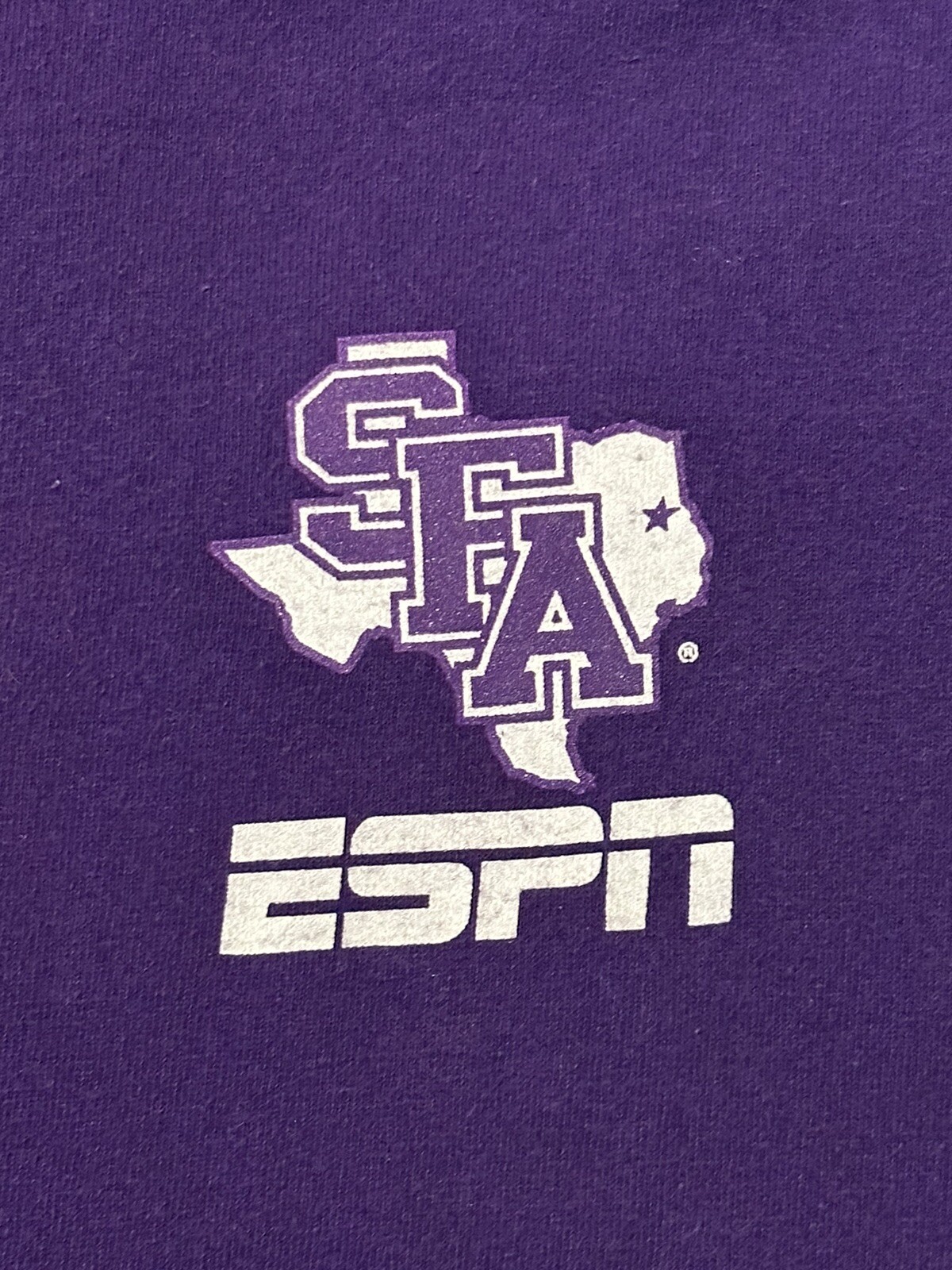 Stephen F. Austin State University (SFA) ESPN Size XL purple Shirt gallery